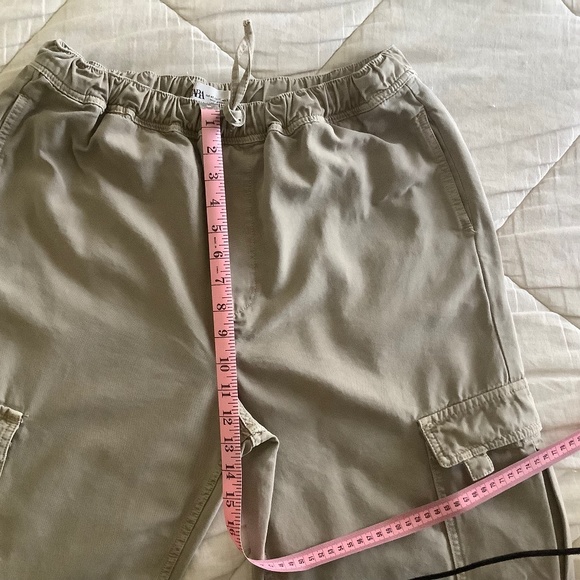 Zara New without Tags Cargo Pants / Size 12 / Beige-Green - Picture 6 of 7